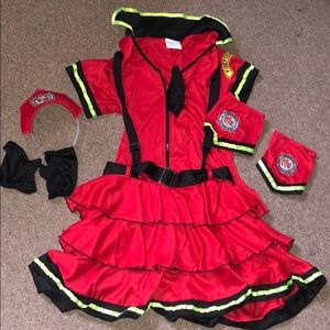 Woman’s Halloween costume.